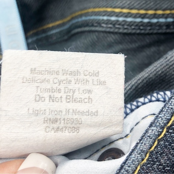 Kitson Flare Boot Cut Leg Jeans Womens 28 Dark Wash K0010AK (Rock Mo) Deep Y2K - Picture 6 of 7